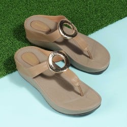 Women Beige Casual Slippers