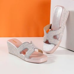 Women Peach Ethnic Slip Ons