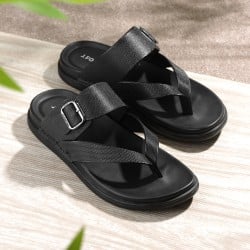Men Black Casual Slippers