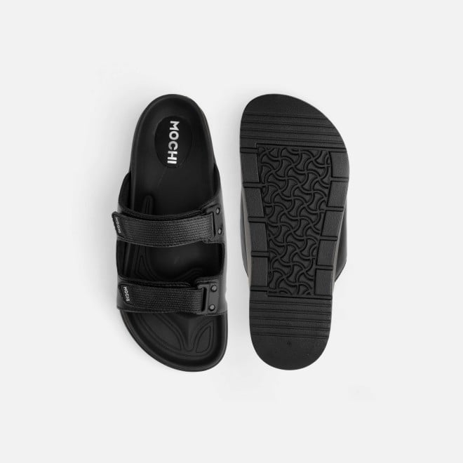 Mochi Men Black Casual Slippers (SKU: 16-1188-11-41) Mochi Men Black Casual Slippers (SKU: 16-1188-11-41)