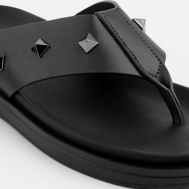 Mochi Men Black Casual Slippers (SKU: 16-1250-11-44) Mochi Men Black Casual Slippers (SKU: 16-1250-11-44)