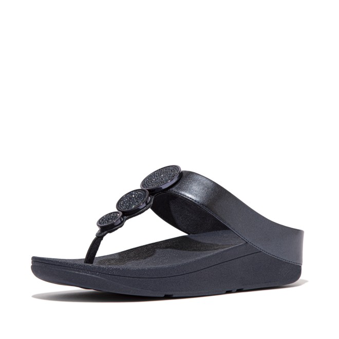 Fitflop Halo Bead-Circle Metallic Toe-Post Sandals (SKU: 228-367-17-3)