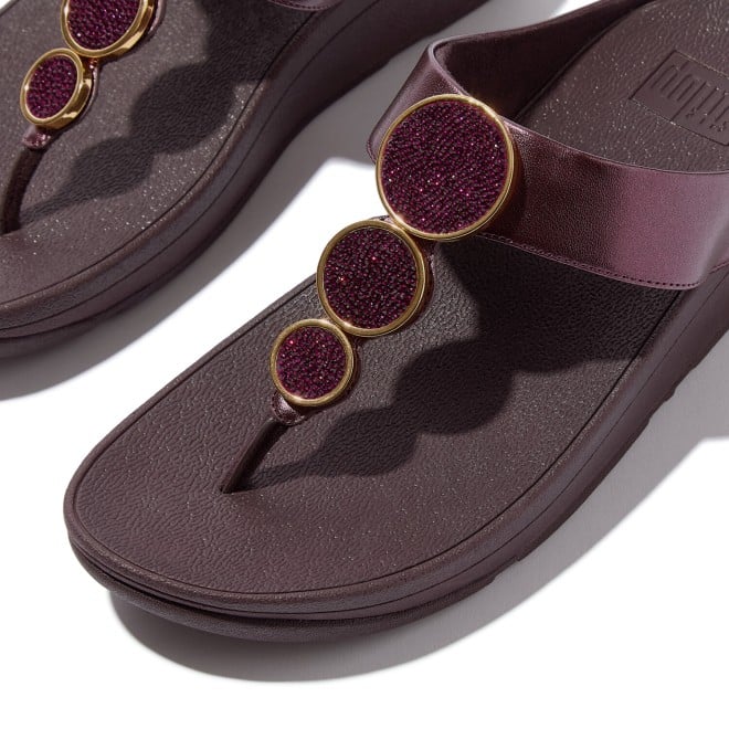 Fitflop Halo Bead-Circle Metallic Toe-Post Sandals (SKU: 228-367-26-3)