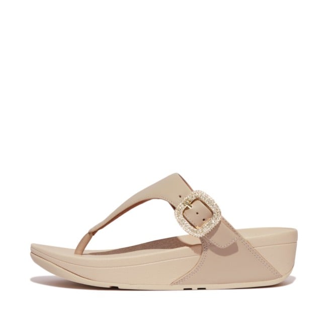 Fitflop Lulu Crystal-Buckle Leather Toe-Post Sandals (SKU: 228-381-20-3)