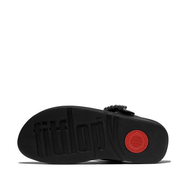 Fitflop Lulu Crystal-Buckle Leather Toe-Post Sandals (SKU: 228-422-11-3)