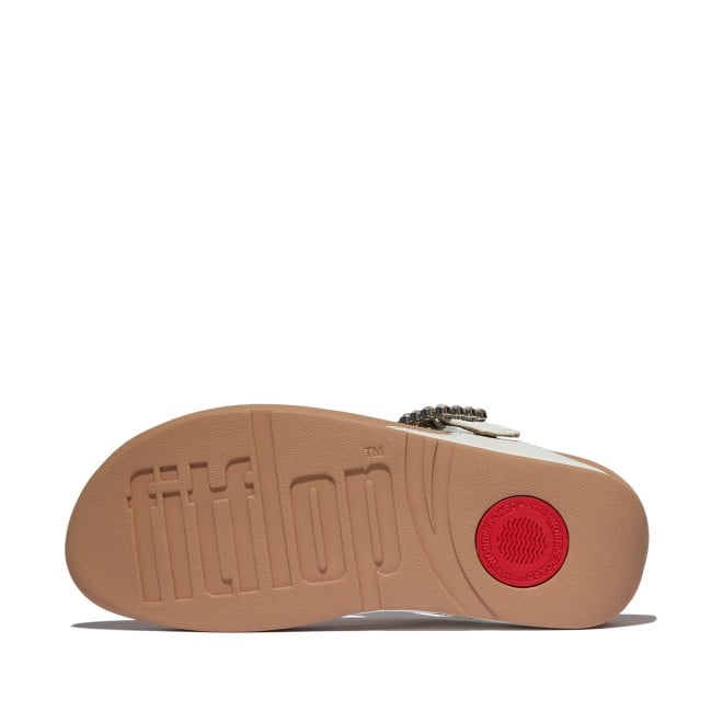 Fitflop Lulu Crystal-Buckle Leather Toe-Post Sandals (SKU: 228-422-16-3)