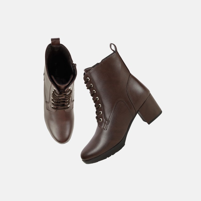 Mochi Women Brown Party Boots (SKU: 31-1034-12-38)