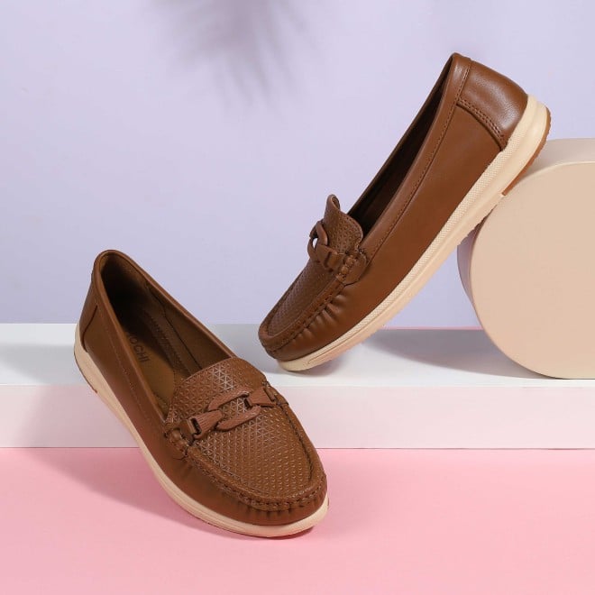 Mochi Women Brown Casual Loafers (SKU: 31-1243-12-36)