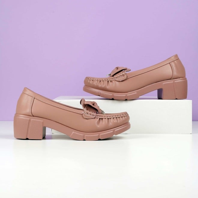 Mochi Women Peach Casual Loafers (SKU: 31-1246-80-36)