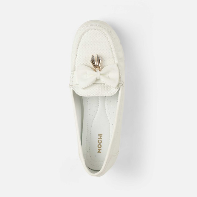 Mochi Women White Casual Loafers (SKU: 31-1246-16-37)