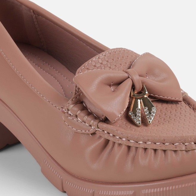 Mochi Women Peach Casual Loafers (SKU: 31-1246-80-36)