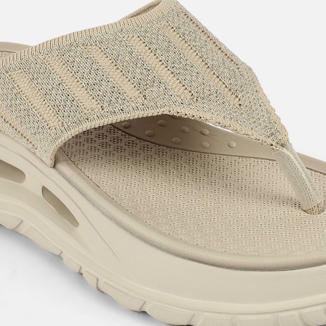 Mochi Women Beige Casual Slippers (SKU: 32-1477-20-36)