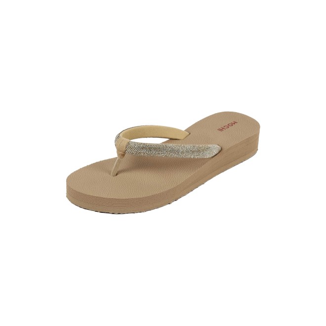 Mochi Women Beige Casual Slippers (SKU: 32-1487-20-37)