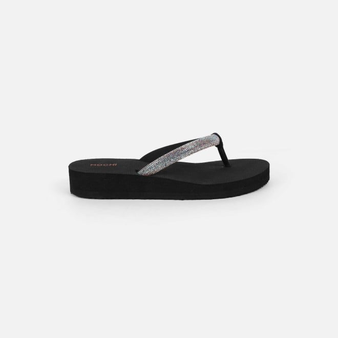 Mochi Women Black Casual Slippers (SKU: 32-1487-11-36)