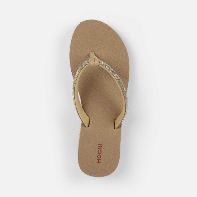 Mochi Women Beige Casual Slippers (SKU: 32-1487-20-37)