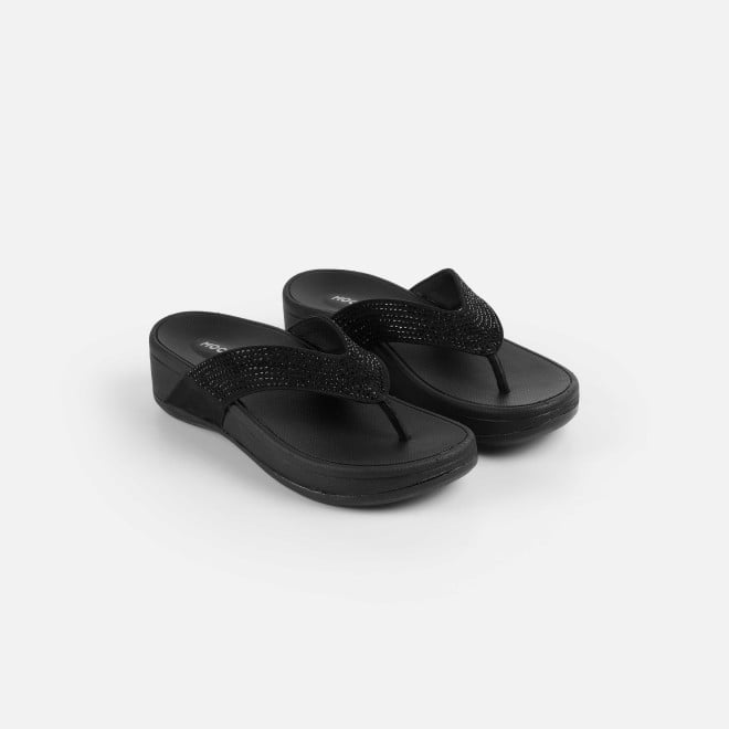 Mochi Women Black Casual Slippers (SKU: 32-1507-11-36)