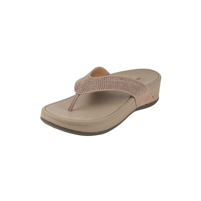 Mochi Women Beige Casual Slippers (SKU: 32-1507-20-36)