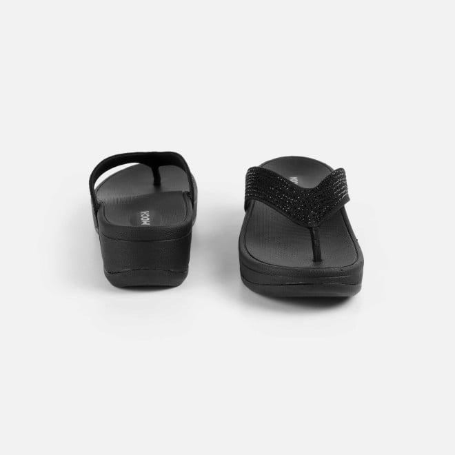 Mochi Women Black Casual Slippers (SKU: 32-1507-11-36)