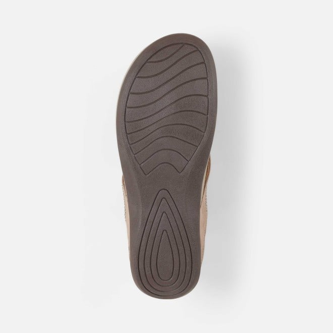 Mochi Women Beige Casual Slippers (SKU: 32-1507-20-36)