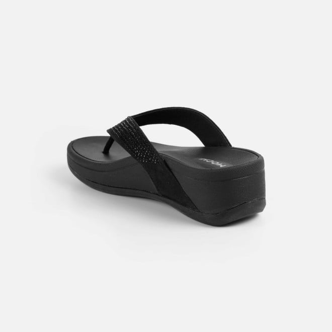 Mochi Women Black Casual Slippers (SKU: 32-1507-11-36)