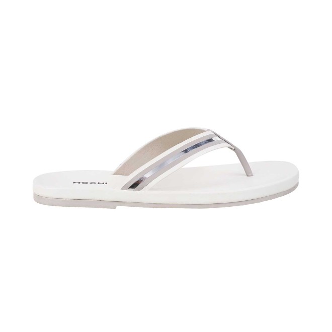 Mochi Women White Casual Slippers (SKU: 32-1665-16-39)