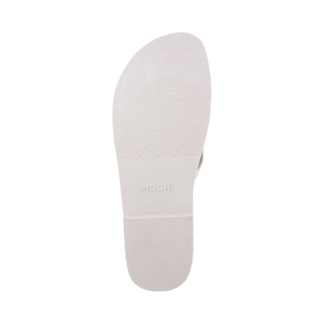Mochi Women White Casual Slippers (SKU: 32-1665-16-39)