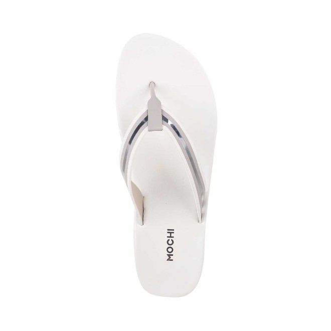 Mochi Women White Casual Slippers (SKU: 32-1665-16-39)