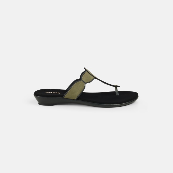 Mochi Women Olive Casual Slippers (SKU: 32-612-49-36)