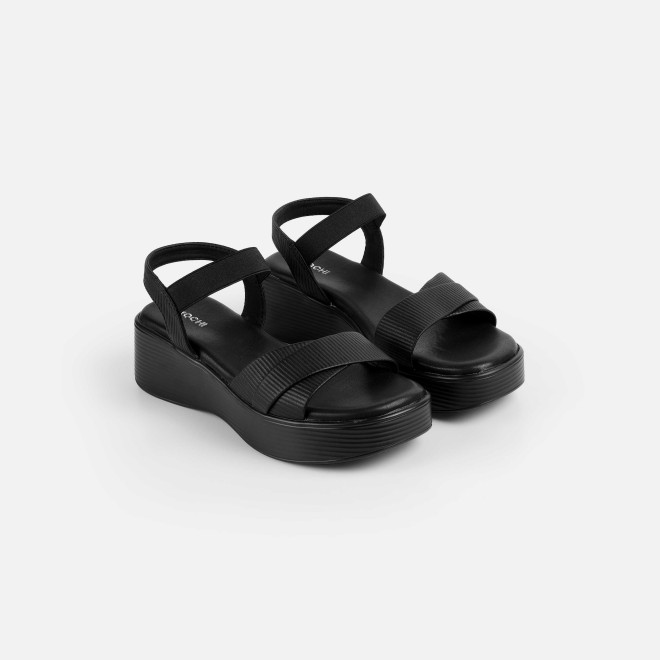 Mochi Women Black Casual Sandals (SKU: 33-1338-11-36)