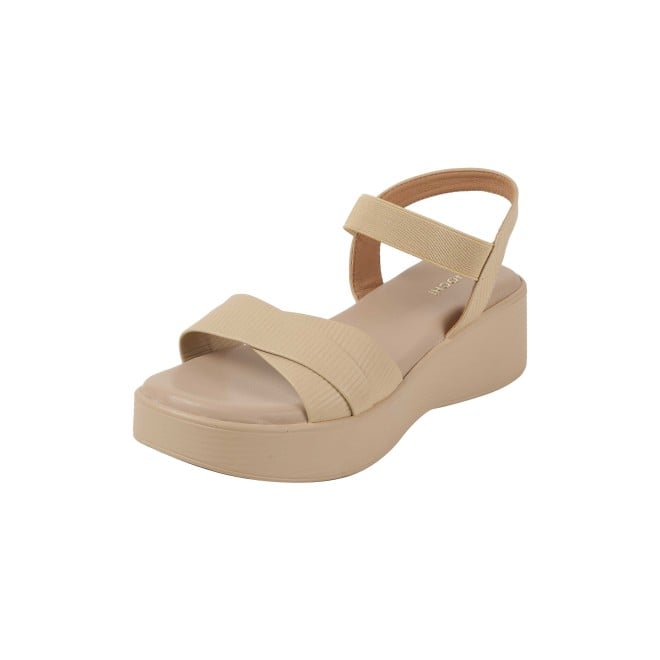 Mochi Women Beige Casual Sandals (SKU: 33-1338-20-36)