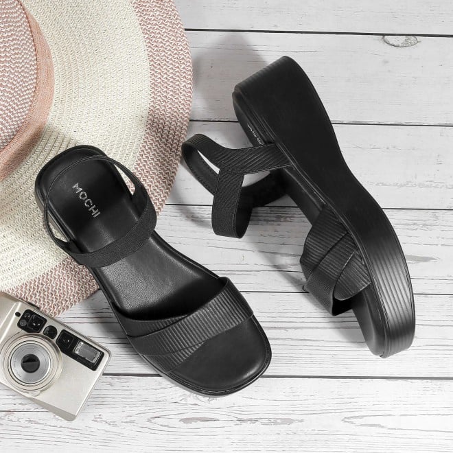 Mochi Women Black Casual Sandals (SKU: 33-1338-11-36)