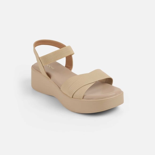Mochi Women Beige Casual Sandals (SKU: 33-1338-20-36)