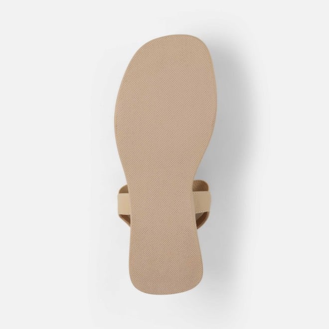 Mochi Women Beige Casual Sandals (SKU: 33-1338-20-36)