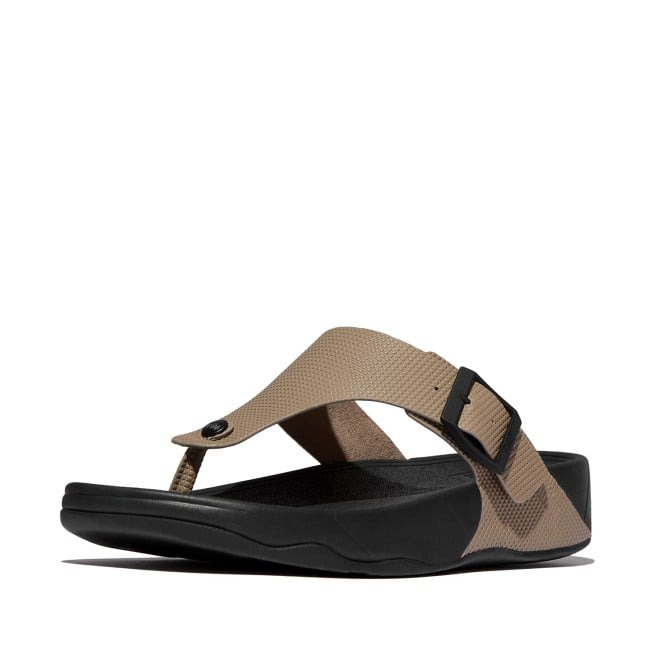 Fitflop Trakk Mens Buckle Embossed-Leather T-Post Sandals (SKU: 338-420-20-7)