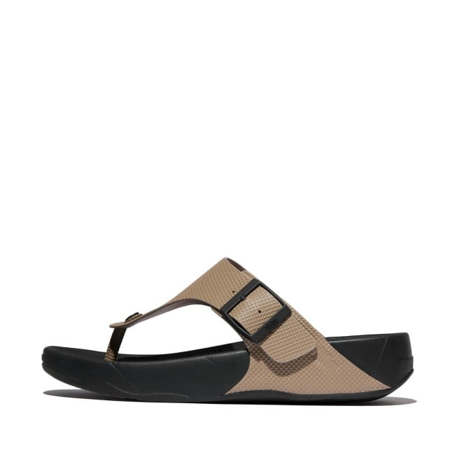 Fitflop Trakk Mens Buckle Embossed-Leather T-Post Sandals (SKU: 338-420-20-7)