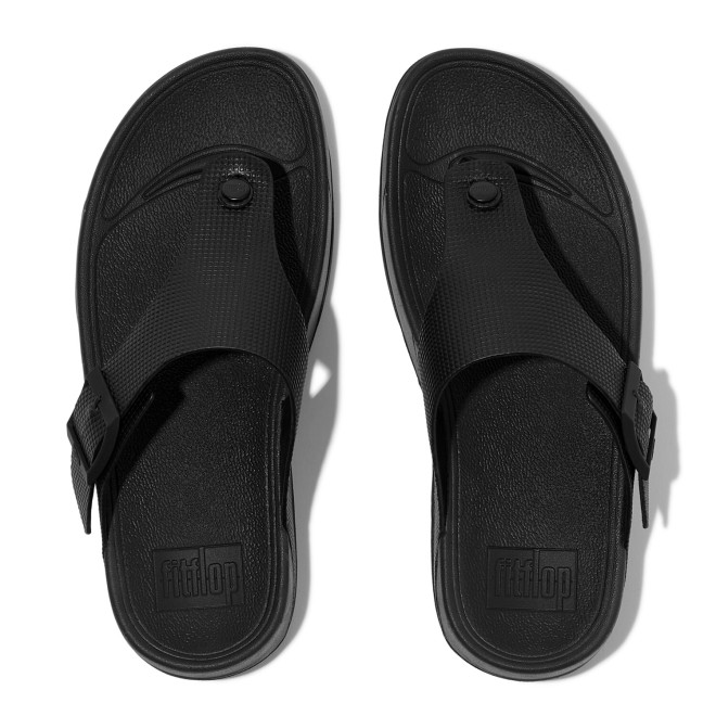 Fitflop Trakk Mens Buckle Embossed-Leather T-Post Sandals (SKU: 338-420-11-7)
