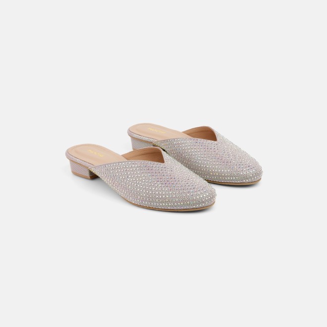 Mochi Women Gold Ethnic Slip Ons (SKU: 35-2089-15-38)
