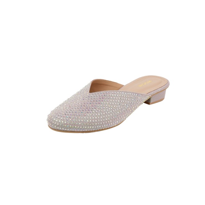 Mochi Women Gold Ethnic Slip Ons (SKU: 35-2089-15-38)