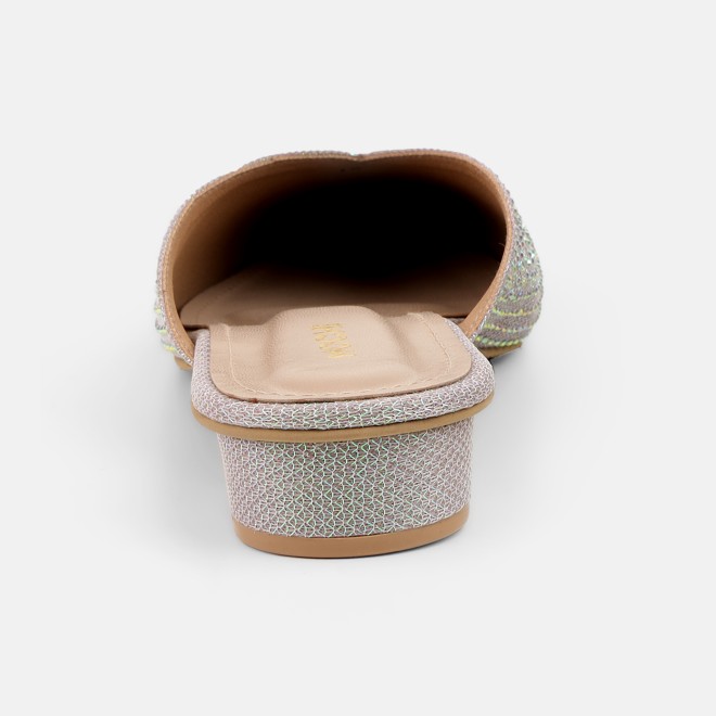 Mochi Women Gold Ethnic Slip Ons (SKU: 35-2089-15-38)