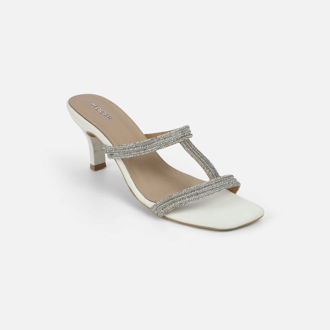 Mochi Women White Party Slip Ons (SKU: 35-2354-16-37)