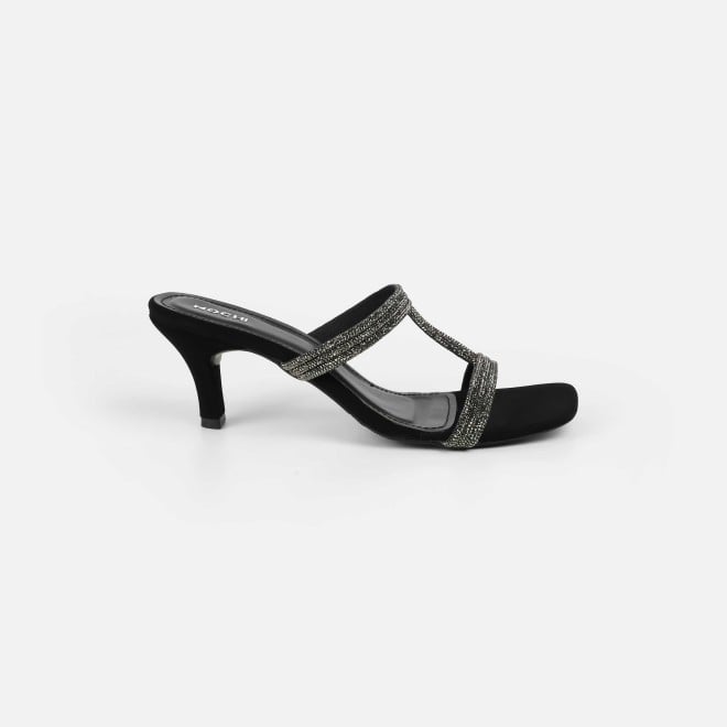 Mochi Women Black Party Slip Ons (SKU: 35-2354-11-36)