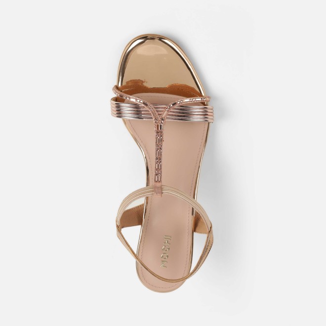 Mochi Women Rose-gold Party Sandals (SKU: 35-561-52-36)