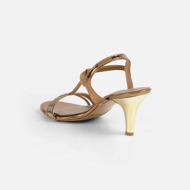 Mochi Women Antic-gold Party Sandals (SKU: 35-561-28-36)
