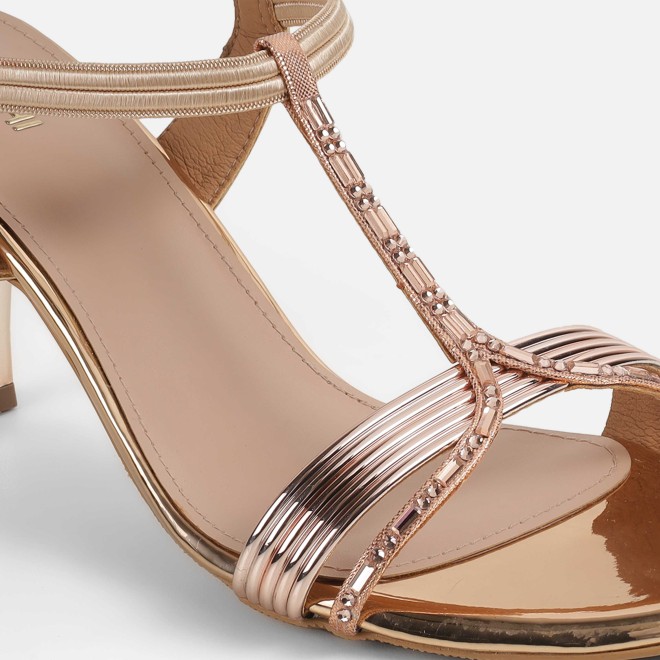 Mochi Women Rose-gold Party Sandals (SKU: 35-561-52-36)