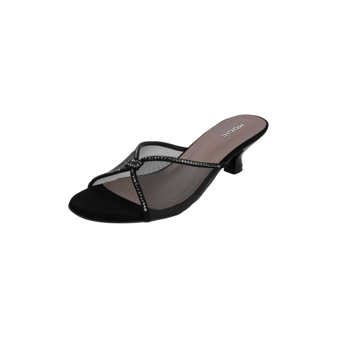 Mochi Women Black Party Slip Ons (SKU: 35-562-11-37)