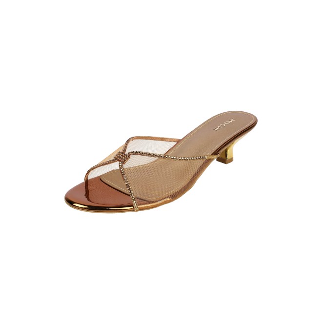Mochi Women Antic-gold Party Slip Ons (SKU: 35-562-28-38)