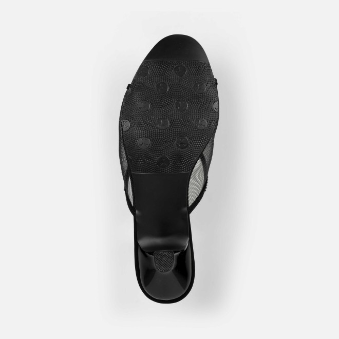 Mochi Women Black Party Slip Ons (SKU: 35-562-11-37)