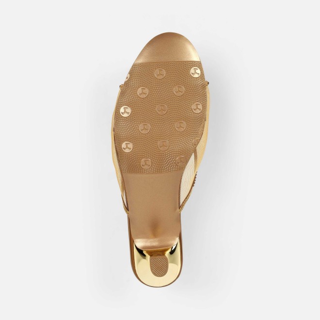 Mochi Women Antic-gold Party Slip Ons (SKU: 35-562-28-38)