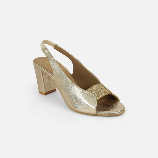 Mochi Women Gold Party Sandals (SKU: 40-424-15-36)