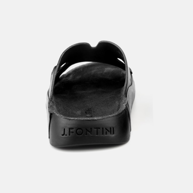 J.Fontini Men Black Casual Slippers (SKU: 60-123-11-43)